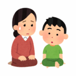 育児をするお母さんの図